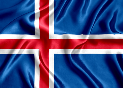 Flag of Iceland silk.