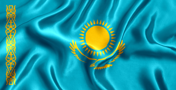 Flag of Kazakhstan silk.