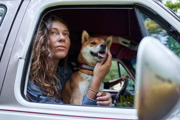 istock Woman enjoying nature with her dog 1293472816
