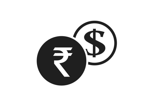 달러 환율 교환 아이콘에 인도 루피 가격에 대한 스톡 벡터 아트 및 기타 이미지 - 가격, 경제, 교환 - Istock