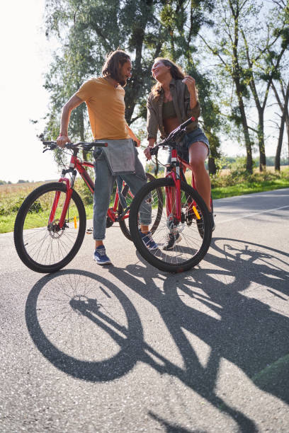 istock Caucasian couple with bicycle 1293478820
