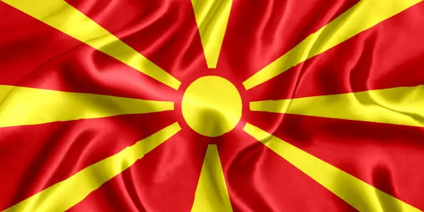 Flag of Macedonia silk.