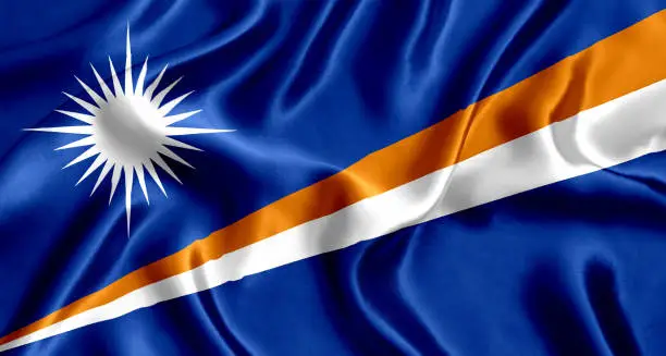 Flag of the Marshall Islands silk.