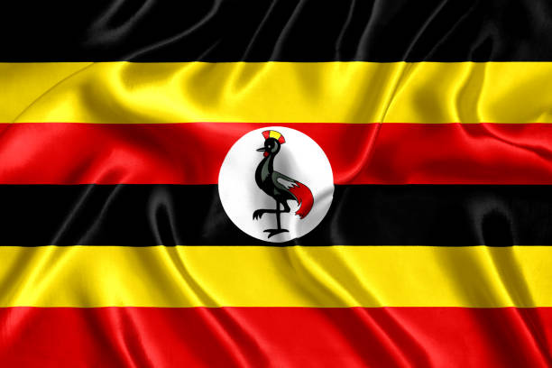 Flag of Uganda silk.