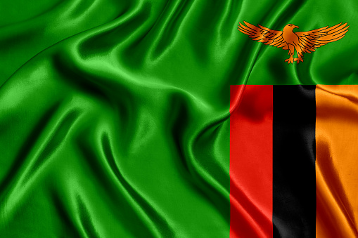 Flag of Zambia silk.