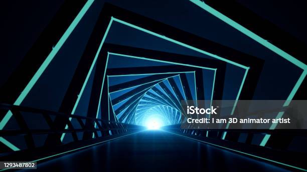 Bridge Tunnel Graphic Design Stock Photo - Download Image Now - Bridge - Built Structure, Lighting Equipment, Light - Natural Phenomenon