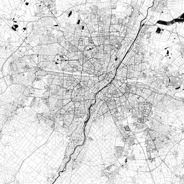 Vector illustration of Munich, Germany Vector Map