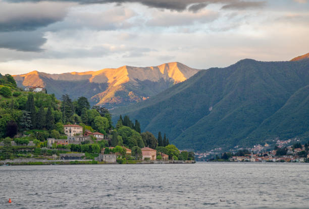 istock The sunset light on the alps over Lago di Como lake. 1293492785