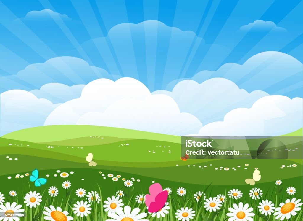 Phong Cảnh Đồng Cỏ Hoa Mùa Xuân Hình minh họa Sẵn có - Tải xuống Hình ảnh  Ngay bây giờ - Mùa xuân, Ảnh nền - Chủ đề, Hoa - iStock