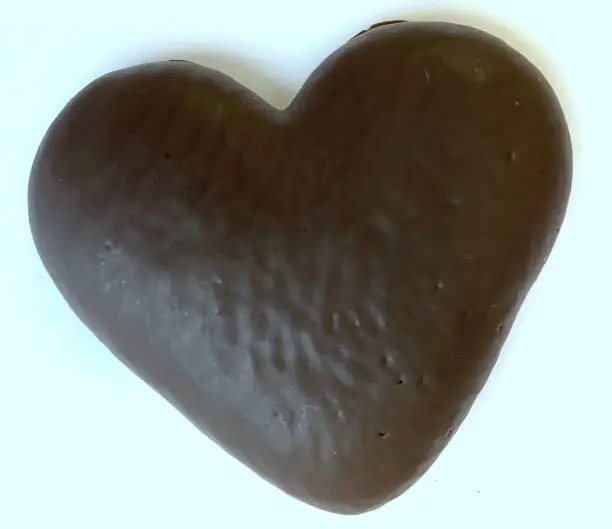 Photo of Traditional European Christmas cookies heart-shaped.