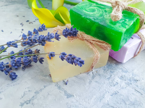 istock soap lavender flower on concrete background 1293511006