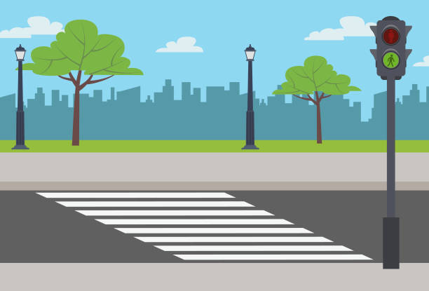 6,981 Pedestrian Crossing Street Illustrations & Clip Art - iStock | Person  crossing street, Pedestrian crosswalk