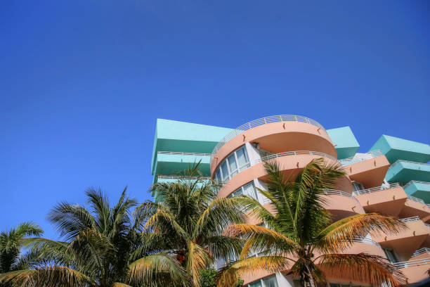 istock Art deco architecture along south beach in Miami Florida 1293520627