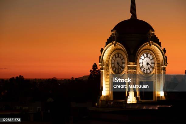 Santa Ana California Stock Photo - Download Image Now - Santa Ana - California, California, Clock