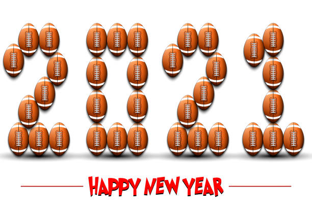 istock Happy New Year. 2021 made from football balls 1293523183