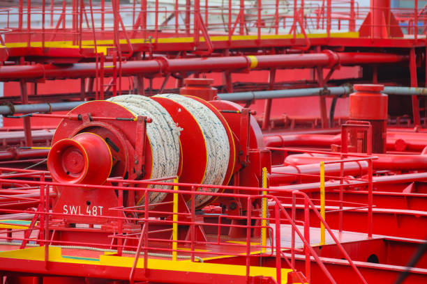 istock Piping and assorted equipment atop an oil tanker deck 1293532271