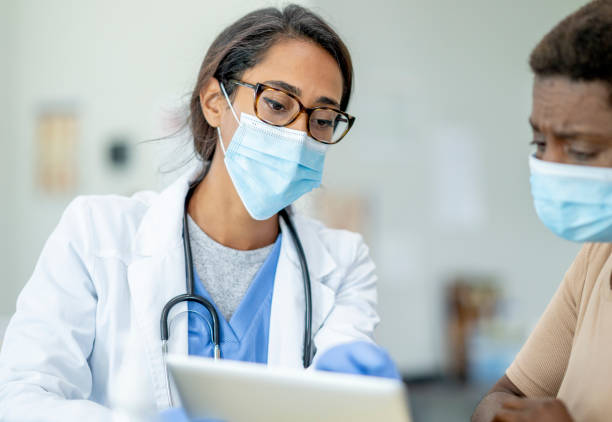 istock Multi ethnic females medical appointment 1293533909