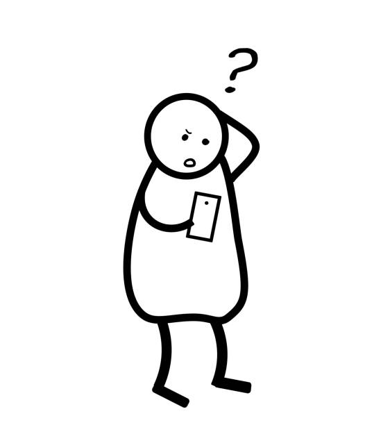 Distraction Question Mark Stick Figure Confused Clip Art Illustrations, Royalty-Free Vector ...