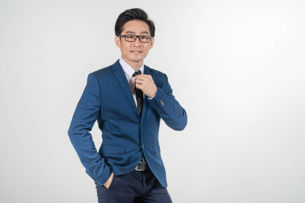 asian chinese businessman studio shoot white background cut out