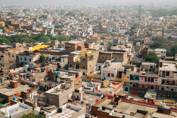 istock Jaipur city panorama view in Jaipur, India 1293547448