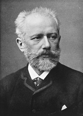 Portrait of the famed Russian composer Pyotr Ilyich Tchaikovsky.