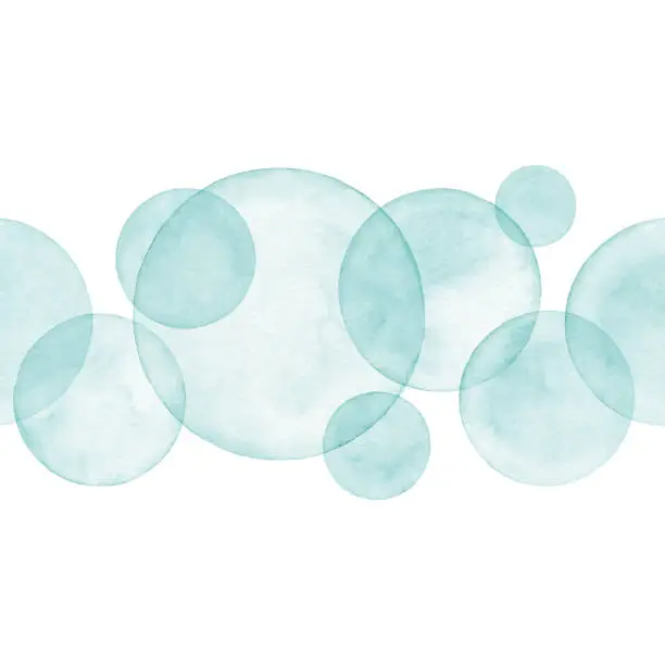 Vector illustration of Watercolor Abstract Green Circles