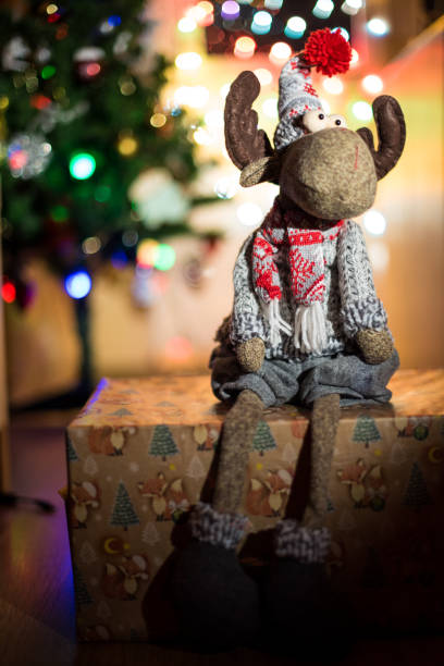 istock Christmas decoration deer on the garland background 1293558218
