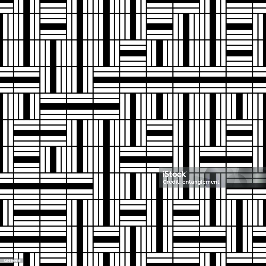 Horizontal Movement Pattern Seamless Pattern With Horizontal And Vertical Black Segments Stock ...