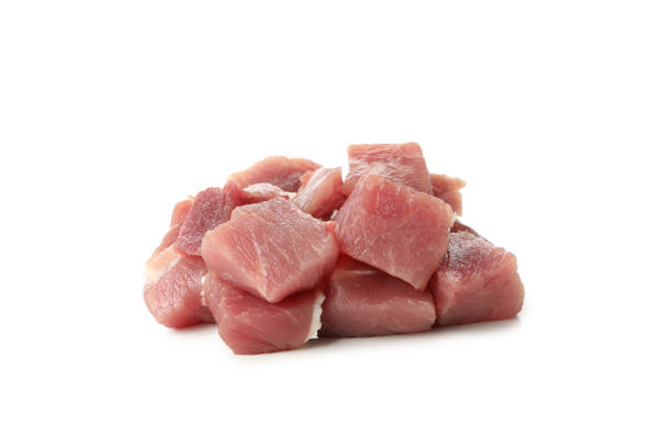 istock Fresh raw meat isolated on white background 1293563680