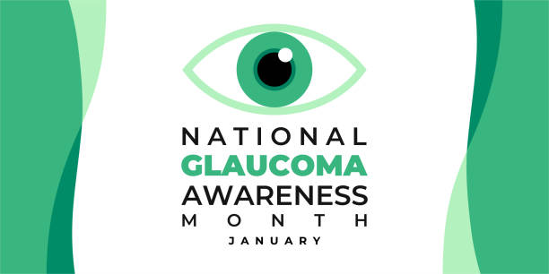 National Glaucoma awareness Month. Vector banner, medical poster with text National Glaucoma awareness Month for social media. Noted in the United States in January. Eye logo, iris for eye clinics. National Glaucoma awareness Month. Vector banner, medical poster with text for social media. Noted in the United States in January. Eye logo, iris for eye clinics and ophthalmology diabetes backgrounds stock illustrations