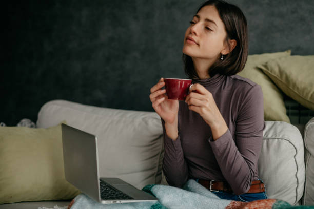 istock Pensive female enjoying in the morning coffee 1293565331