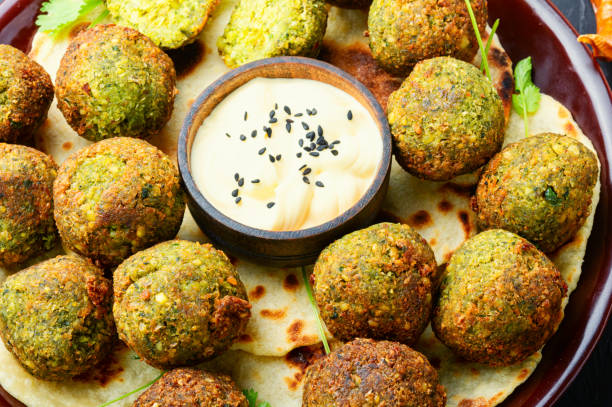 istock Close up of falafel balls 1293568051