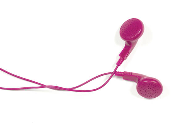 istock Pair of headphones isolated on white background 1293568919