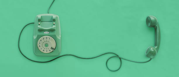 istock A green vintage dial telephone. 1293569053