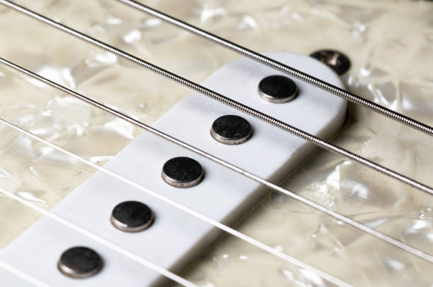 istock Electric guitar strings close-up. Music macro background 1293570963
