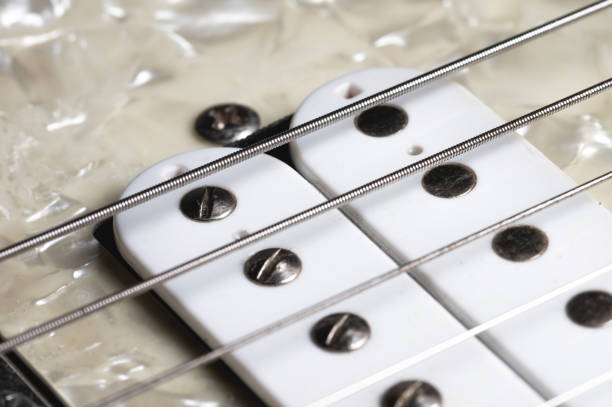 istock Electric guitar strings close-up. Music macro background 1293570966