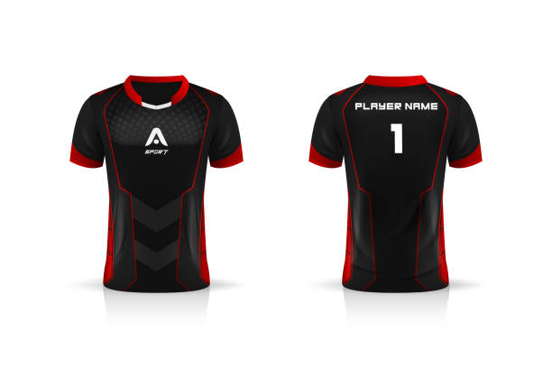 istock Specification Soccer Sport , Esport Gaming T Shirt Jersey template. mock up uniform . Vector Illustration design 1293574186