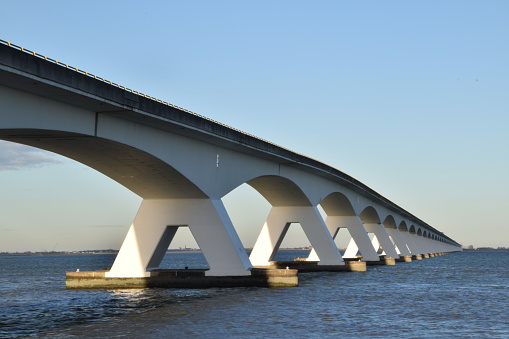 longest Dutch bridge, the Zeelandbrug / Zeelandbridge, in the province of Zeeland across the Oosterschelde