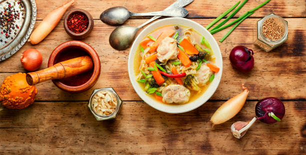 istock Delicious asian soup 1293578691