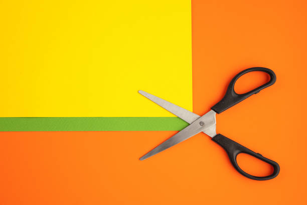 istock Stationery in bright pop colors with visual illusion effect, modern art 1293584102