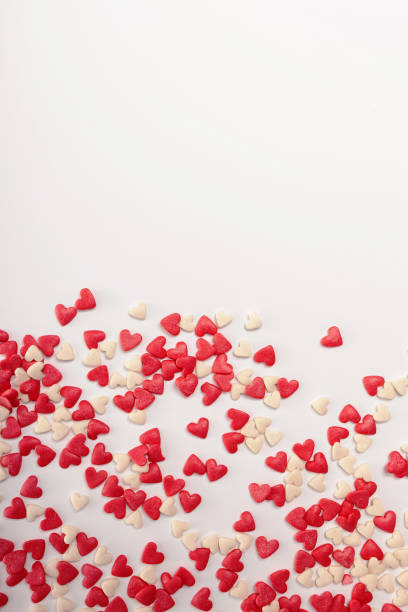istock Sugar hearts on white background 1293585971