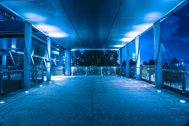 istock Perspective view of a modern closed bridge 1293587190