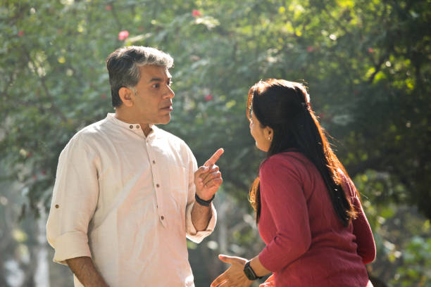 istock Couple having an argument at park 1293588485