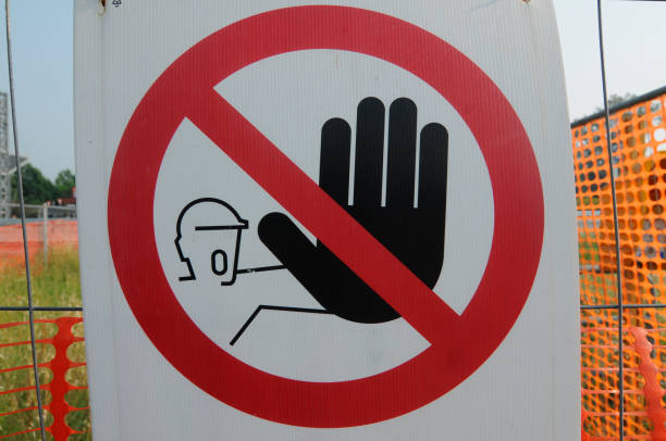 istock no trespassing sign at construction site 1293589288
