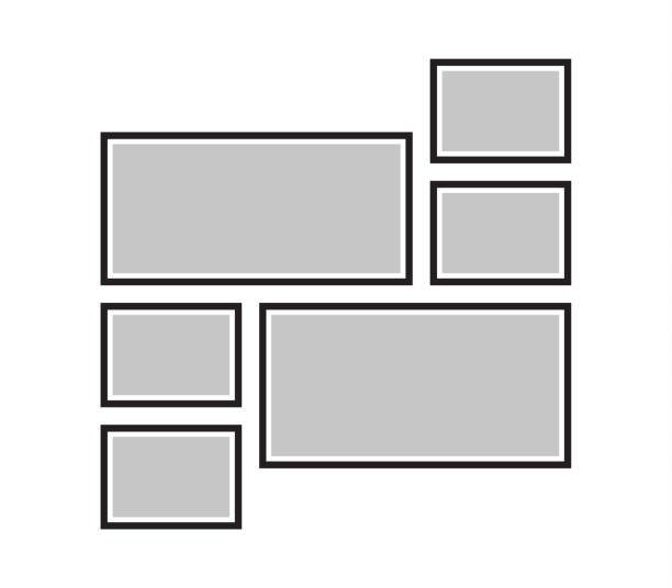 istock Vector frame for photos, pictures, photo collage, photo puzzle 1293589527