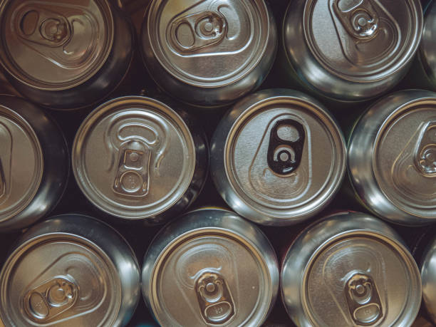 istock Tops of Aluminium cans 1293590461
