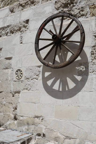 istock Wooden vintage mill wheel 1293594535