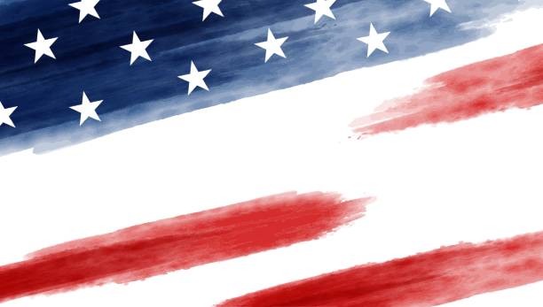 istock Usa or America flag background design of watercolor on white background vector illustration 1293601832