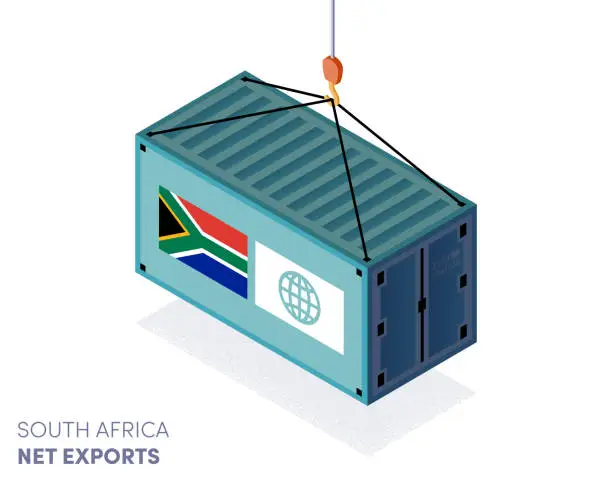 Vector illustration of South Africa Trade Agreements Infographic Design