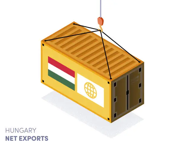 Vector illustration of Hungary Trade Agreements Infographic Design